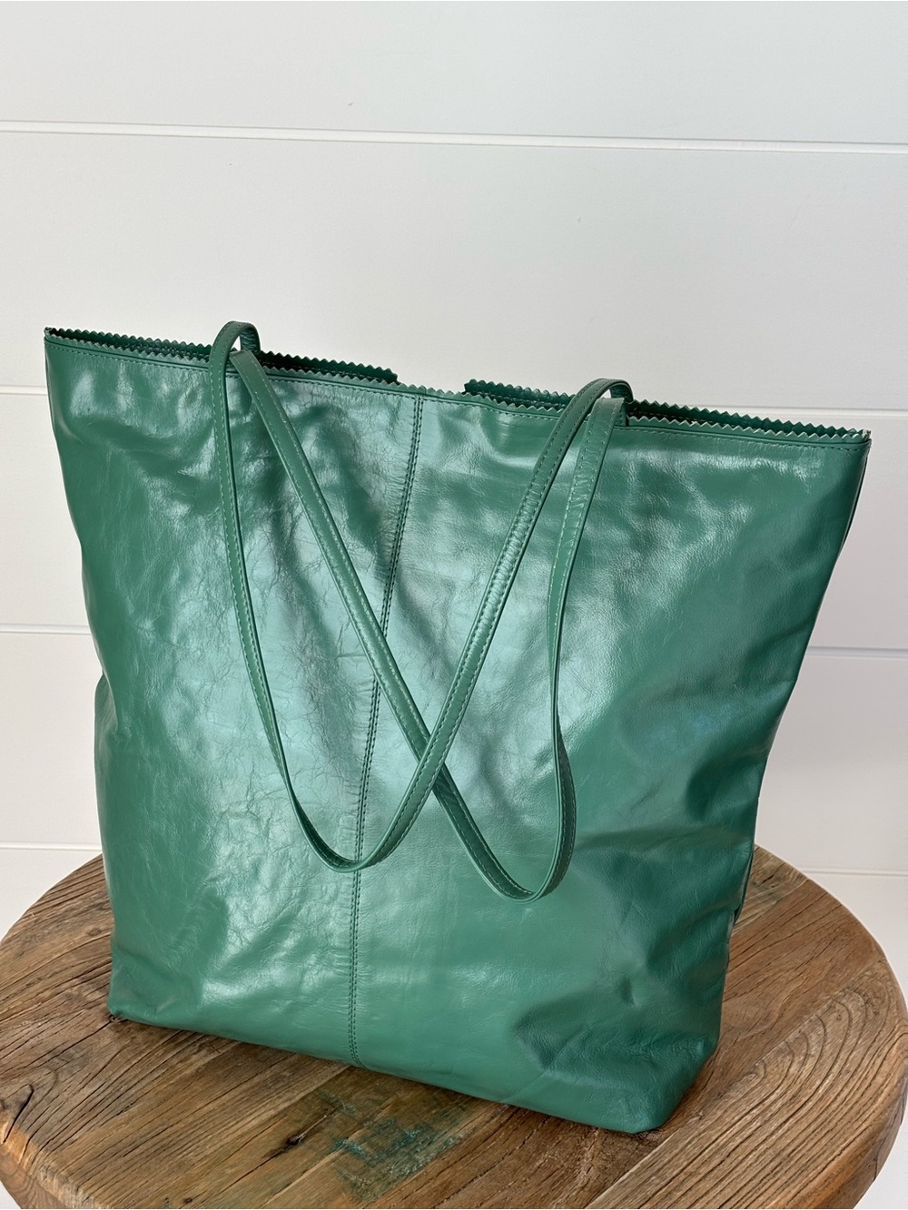 Latico Leathers Gemma Green Leather Tote Bag